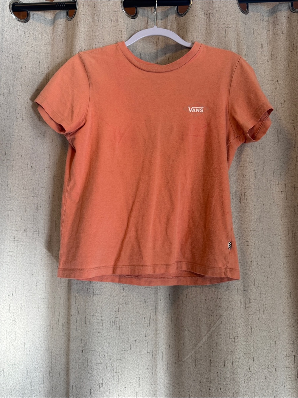 Vans Kids Coral-Orange Short Sleeve Logo Tee